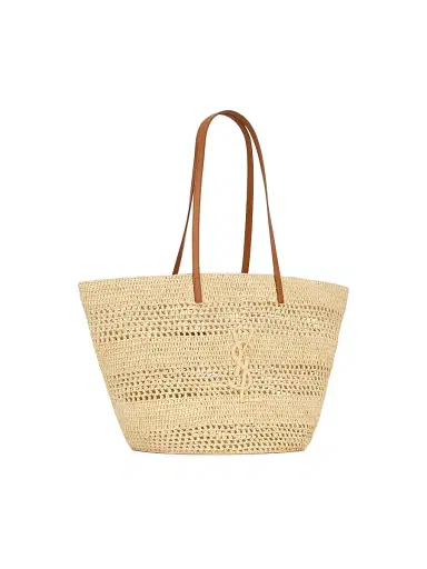 Saint Laurent Women's Panier Tote Bag in Raffia - Natural | Thumbnail 3 Saint Laurent Women's Panier Tote Bag in Raffia - Natural | Thumbnail 3