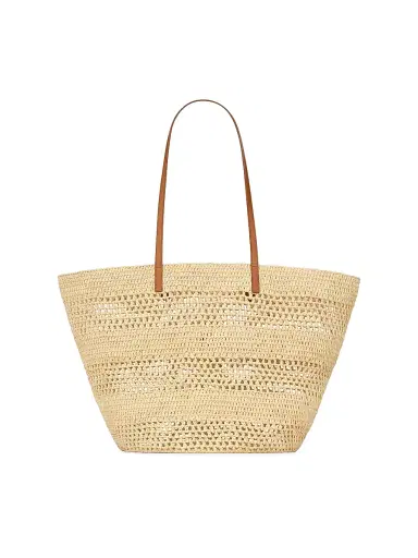 Saint Laurent Women's Panier Tote Bag in Raffia - Natural | Thumbnail 5 Saint Laurent Women's Panier Tote Bag in Raffia - Natural | Thumbnail 5