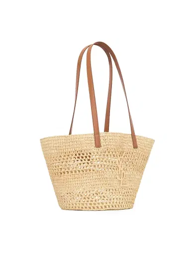 Saint Laurent Women's Panier Tote Bag in Raffia - Natural | Thumbnail 4 Saint Laurent Women's Panier Tote Bag in Raffia - Natural | Thumbnail 4