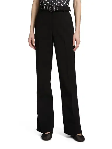 Ganni Women's Bonded Crepe Belted Pants | Thumbnail 3 Ganni Women's Bonded Crepe Belted Pants | Thumbnail 3