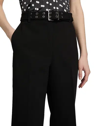 Ganni Women's Bonded Crepe Belted Pants | Thumbnail 6 Ganni Women's Bonded Crepe Belted Pants | Thumbnail 6