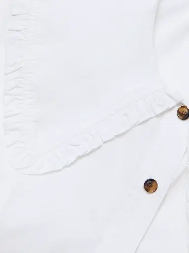 Ganni Women's Peter Pan Cotton Shirt - Bright White | Thumbnail 7 Ganni Women's Peter Pan Cotton Shirt - Bright White | Thumbnail 7