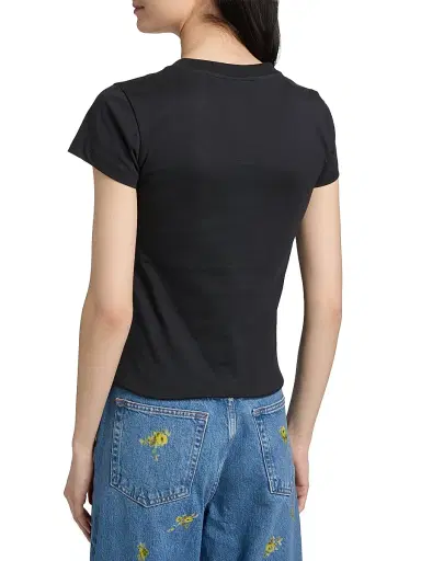 Ganni Women's Basic Cotton Jersey Logo Baby T-Shirt - Phantom - Size XL | Thumbnail 5 Ganni Women's Basic Cotton Jersey Logo Baby T-Shirt - Phantom - Size XL | Thumbnail 5