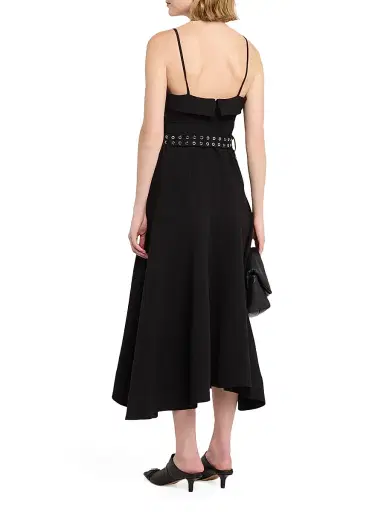 Ganni Women's Twill Suiting Midi-Dress - Black | Thumbnail 4 Ganni Women's Twill Suiting Midi-Dress - Black | Thumbnail 4
