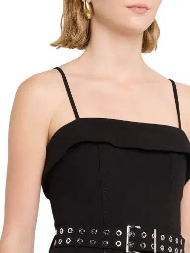 Ganni Women's Twill Suiting Midi-Dress - Black | Thumbnail 5 Ganni Women's Twill Suiting Midi-Dress - Black | Thumbnail 5