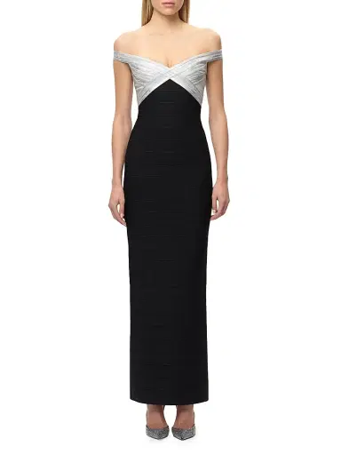 Hervé Léger Women's The Bonnie Off-the-Shoulder Gown | Thumbnail 3 Hervé Léger Women's The Bonnie Off-the-Shoulder Gown | Thumbnail 3