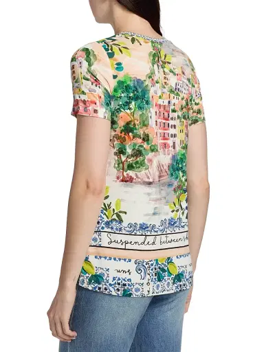 Johnny Was Women's The Janie Printed Crewneck T-Shirt - Olympe Scarf | Thumbnail 5 Johnny Was Women's The Janie Printed Crewneck T-Shirt - Olympe Scarf | Thumbnail 5
