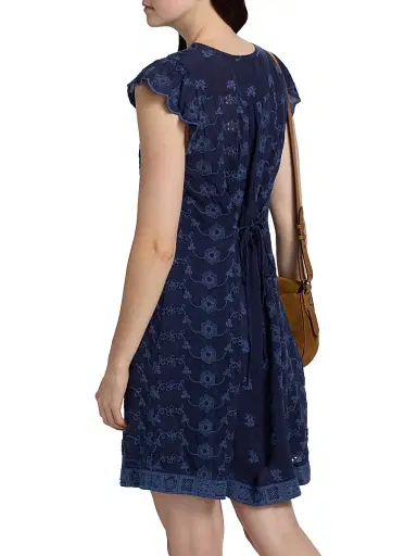 Johnny Was Women's Daisy Embroidered Eyelet Minidress - Blue Night | Thumbnail 5 Johnny Was Women's Daisy Embroidered Eyelet Minidress - Blue Night | Thumbnail 5