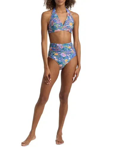 Johnny Was Women's Lilliana High-Waisted Ruched Bikini Bottom - Lilliana - Size Large | Thumbnail 2 Johnny Was Women's Lilliana High-Waisted Ruched Bikini Bottom - Lilliana - Size Large | Thumbnail 2