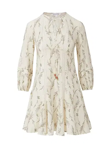Veronica Beard Women's Dominick Printed Cotton-Silk A-Line Minidress - Dove Multi - Size 16 | Thumbnail 1 Veronica Beard Women's Dominick Printed Cotton-Silk A-Line Minidress - Dove Multi - Size 16 | Thumbnail 1