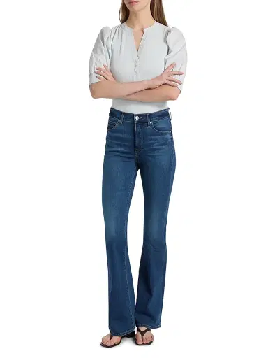 Veronica Beard Women's Coralee Cotton Top - River Mist | Thumbnail 2 Veronica Beard Women's Coralee Cotton Top - River Mist | Thumbnail 2