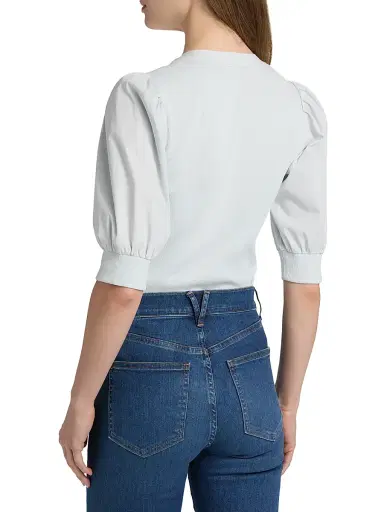 Veronica Beard Women's Coralee Cotton Top - River Mist | Thumbnail 5 Veronica Beard Women's Coralee Cotton Top - River Mist | Thumbnail 5