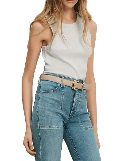 Veronica Beard Women's Jordyn Stretch-Cotton Tank - River Mist | Thumbnail 3 Veronica Beard Women's Jordyn Stretch-Cotton Tank - River Mist | Thumbnail 3
