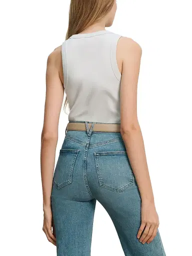Veronica Beard Women's Jordyn Stretch-Cotton Tank - River Mist | Thumbnail 4 Veronica Beard Women's Jordyn Stretch-Cotton Tank - River Mist | Thumbnail 4