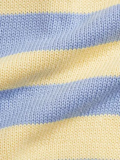Polo Ralph Lauren Baby's Rugby Striped Knit Shirt & Shorts Set - Chambray Blue 12 Months | Thumbnail 3 Polo Ralph Lauren Baby's Rugby Striped Knit Shirt & Shorts Set - Chambray Blue 12 Months | Thumbnail 3