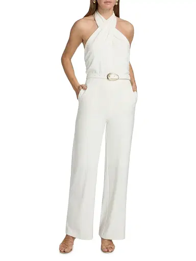 Generation Love Women's Hallie Lightweight Crepe Jumpsuit - White | Thumbnail 2 Generation Love Women's Hallie Lightweight Crepe Jumpsuit - White | Thumbnail 2