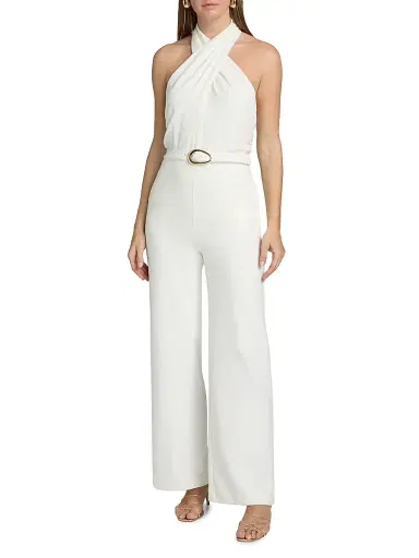 Generation Love Women's Hallie Lightweight Crepe Jumpsuit - White | Thumbnail 3 Generation Love Women's Hallie Lightweight Crepe Jumpsuit - White | Thumbnail 3
