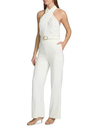 Generation Love Women's Hallie Lightweight Crepe Jumpsuit - White | Thumbnail 4 Generation Love Women's Hallie Lightweight Crepe Jumpsuit - White | Thumbnail 4