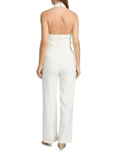 Generation Love Women's Hallie Lightweight Crepe Jumpsuit - White | Thumbnail 5 Generation Love Women's Hallie Lightweight Crepe Jumpsuit - White | Thumbnail 5