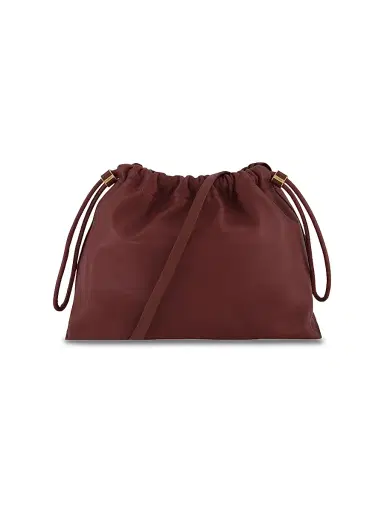 Vince Women's Sarai Leather Drawstring Crossbody Bag - Sunset | Thumbnail 4 Vince Women's Sarai Leather Drawstring Crossbody Bag - Sunset | Thumbnail 4