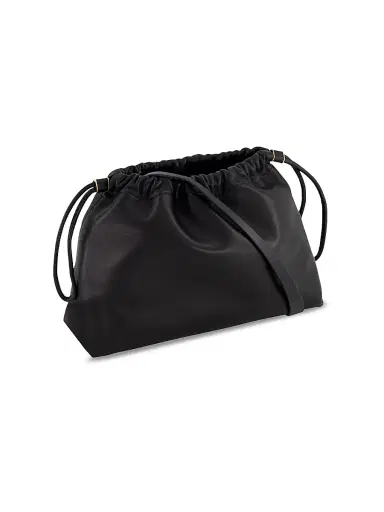 Vince Women's Sarai Leather Drawstring Crossbody Bag - Black | Thumbnail 2 Vince Women's Sarai Leather Drawstring Crossbody Bag - Black | Thumbnail 2