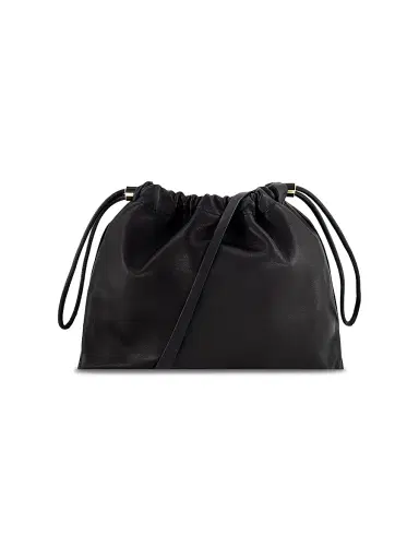 Vince Women's Sarai Leather Drawstring Crossbody Bag - Black | Thumbnail 4 Vince Women's Sarai Leather Drawstring Crossbody Bag - Black | Thumbnail 4