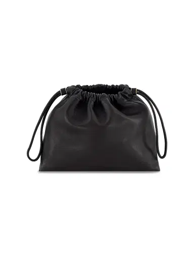 Vince Women's Sarai Leather Drawstring Crossbody Bag - Black | Thumbnail 1 Vince Women's Sarai Leather Drawstring Crossbody Bag - Black | Thumbnail 1
