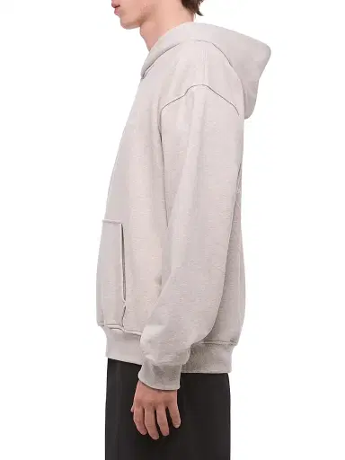 Helmut Lang Men's Stamp Cotton Hoodie - Light Grey Melange - Size XL | Thumbnail 5 Helmut Lang Men's Stamp Cotton Hoodie - Light Grey Melange - Size XL | Thumbnail 5