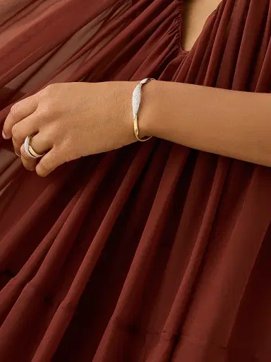 Marco Bicego Women's Marrakech 18K Yellow & White Gold & 1.37 TCW Diamond Pavé Crossover Bracelet - Yellow Gold | Thumbnail 2 Marco Bicego Women's Marrakech 18K Yellow & White Gold & 1.37 TCW Diamond Pavé Crossover Bracelet - Yellow Gold | Thumbnail 2