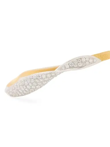 Marco Bicego Women's Marrakech 18K Yellow & White Gold & 1.37 TCW Diamond Pavé Crossover Bracelet - Yellow Gold | Thumbnail 3 Marco Bicego Women's Marrakech 18K Yellow & White Gold & 1.37 TCW Diamond Pavé Crossover Bracelet - Yellow Gold | Thumbnail 3