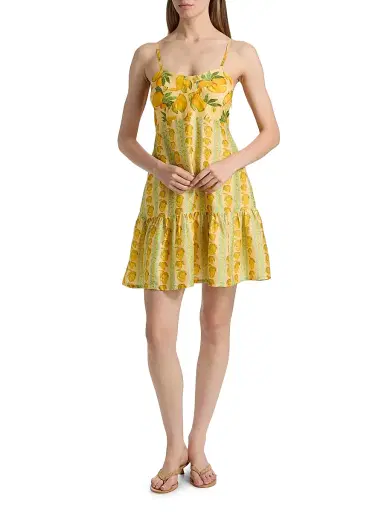 VERANDAH Women's Ammama Corset Mango-Print Minidress | Thumbnail 2 VERANDAH Women's Ammama Corset Mango-Print Minidress | Thumbnail 2