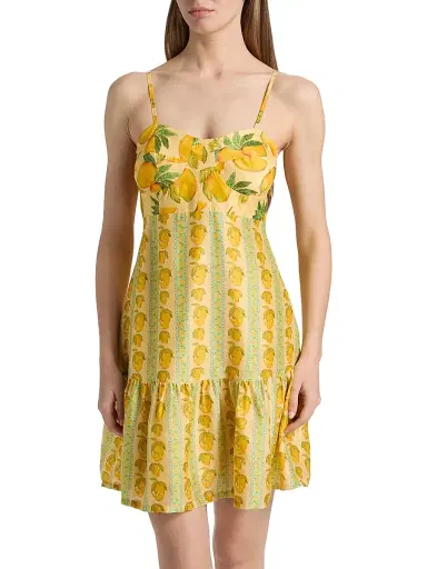 VERANDAH Women's Ammama Corset Mango-Print Minidress | Thumbnail 3 VERANDAH Women's Ammama Corset Mango-Print Minidress | Thumbnail 3