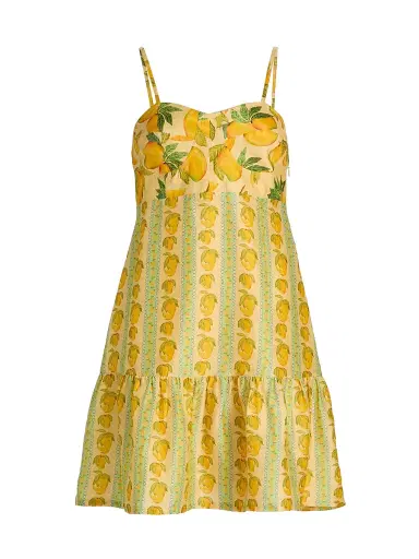 VERANDAH Women's Ammama Corset Mango-Print Minidress | Thumbnail 1 VERANDAH Women's Ammama Corset Mango-Print Minidress | Thumbnail 1