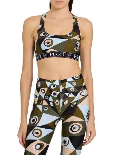 PUCCI Women's L'Alba Printed Stretch Sports Bra | Thumbnail 3 PUCCI Women's L'Alba Printed Stretch Sports Bra | Thumbnail 3