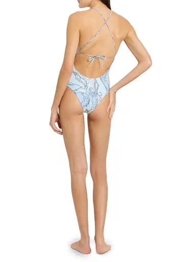 Pucci Women's L'Alba Halter One-Piece Swimsuit - Pale Blue | Thumbnail 5 Pucci Women's L'Alba Halter One-Piece Swimsuit - Pale Blue | Thumbnail 5