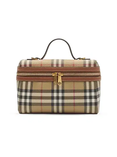 Burberry Women's Heritage Check Vanity Bag | Thumbnail 1 Burberry Women's Heritage Check Vanity Bag | Thumbnail 1
