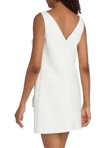 Self-Portrait Women's Paillette-Embellished Flower-Appliqué Minidress - White | Thumbnail 5 Self-Portrait Women's Paillette-Embellished Flower-Appliqué Minidress - White | Thumbnail 5