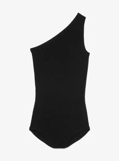 Michael Kors Collection Stretch Cashmere Blend One-Shoulder Bodysuit | Thumbnail 4 Michael Kors Collection Stretch Cashmere Blend One-Shoulder Bodysuit | Thumbnail 4