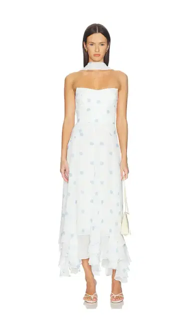 Amanda Uprichard Monterey Dress With Scarf | Thumbnail 1 Amanda Uprichard Monterey Dress With Scarf | Thumbnail 1
