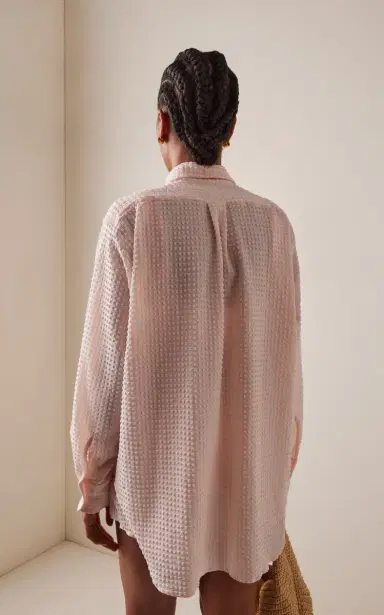 Hunza G Oversized Seersucker Shirt | Thumbnail 4 Hunza G Oversized Seersucker Shirt | Thumbnail 4