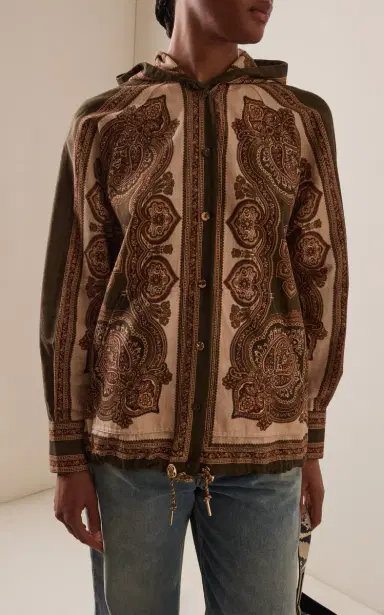 Zimmermann Mahon Cotton Paisley Hooded Shirt | Thumbnail 3 Zimmermann Mahon Cotton Paisley Hooded Shirt | Thumbnail 3