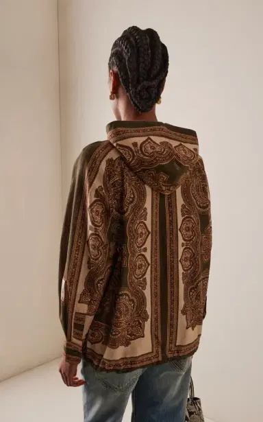 Zimmermann Mahon Cotton Paisley Hooded Shirt | Thumbnail 4 Zimmermann Mahon Cotton Paisley Hooded Shirt | Thumbnail 4