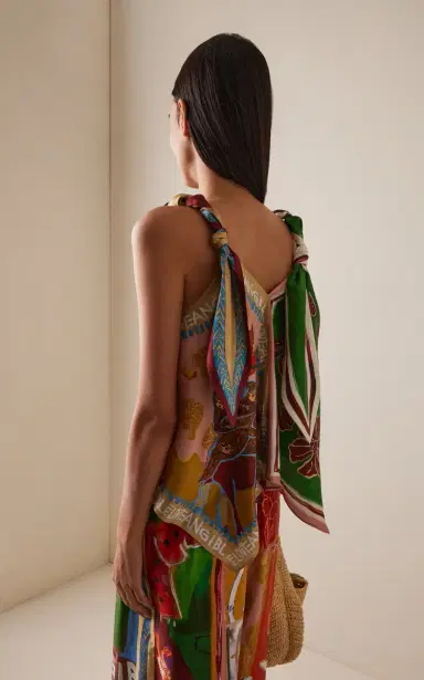 ALÉMAIS Mlak Printed Silk-Twill Scarf Top | Thumbnail 4 ALÉMAIS Mlak Printed Silk-Twill Scarf Top | Thumbnail 4