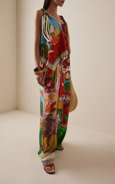 ALÉMAIS Mlak Printed Silk-Twill Pants | Thumbnail 2 ALÉMAIS Mlak Printed Silk-Twill Pants | Thumbnail 2