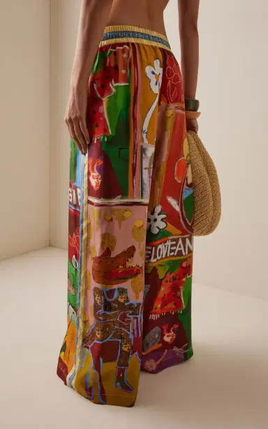 ALÉMAIS Mlak Printed Silk-Twill Pants | Thumbnail 4 ALÉMAIS Mlak Printed Silk-Twill Pants | Thumbnail 4