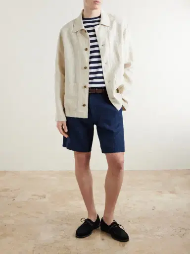 NN07 Aden 1454 Straight-Leg Linen Shorts - Men | Thumbnail 2 NN07 Aden 1454 Straight-Leg Linen Shorts - Men | Thumbnail 2