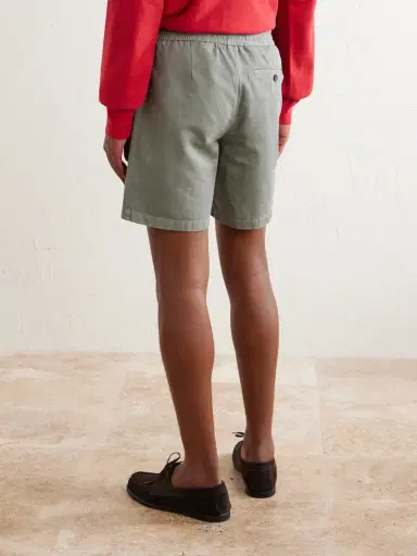 MR P. Straight-Leg Cotton and Linen-Blend Twill Drawstring Shorts - Men | Thumbnail 4 MR P. Straight-Leg Cotton and Linen-Blend Twill Drawstring Shorts - Men | Thumbnail 4