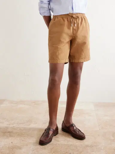 MR P. Straight-Leg Cotton and Linen-Blend Twill Drawstring Shorts - Men | Thumbnail 3 MR P. Straight-Leg Cotton and Linen-Blend Twill Drawstring Shorts - Men | Thumbnail 3