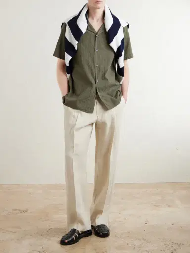 NN07 Kay 1454 Straight-Leg Pleated Linen Trousers - Men | Thumbnail 2 NN07 Kay 1454 Straight-Leg Pleated Linen Trousers - Men | Thumbnail 2