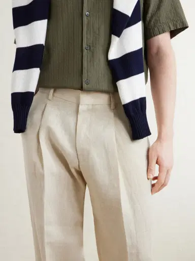 NN07 Kay 1454 Straight-Leg Pleated Linen Trousers - Men | Thumbnail 5 NN07 Kay 1454 Straight-Leg Pleated Linen Trousers - Men | Thumbnail 5
